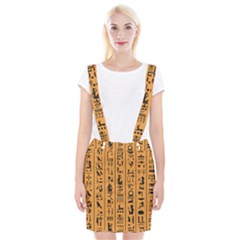 Egyptian Hieroglyphs Ancient Egypt Letters Papyrus Background Vector Old Egyptian Hieroglyph Writing Braces Suspender Skirt by Hannah976