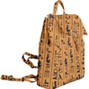 Egyptian Hieroglyphs Ancient Egypt Letters Papyrus Background Vector Old Egyptian Hieroglyph Writing Buckle Everyday Backpack View2