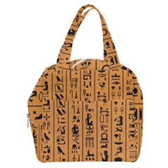 Egyptian Hieroglyphs Ancient Egypt Letters Papyrus Background Vector Old Egyptian Hieroglyph Writing Boxy Hand Bag by Hannah976