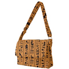 Egyptian Hieroglyphs Ancient Egypt Letters Papyrus Background Vector Old Egyptian Hieroglyph Writing Full Print Messenger Bag (l) by Hannah976