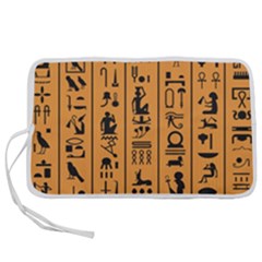 Egyptian Hieroglyphs Ancient Egypt Letters Papyrus Background Vector Old Egyptian Hieroglyph Writing Pen Storage Case (s) by Hannah976