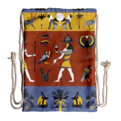 Ancient Egyptian Religion Seamless Pattern Drawstring Bag (large) by Hannah976