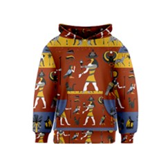 Ancient Egyptian Religion Seamless Pattern Kids  Pullover Hoodie by Hannah976