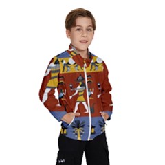 Ancient Egyptian Religion Seamless Pattern Kids  Windbreaker by Hannah976