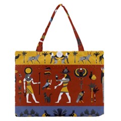 Ancient Egyptian Religion Seamless Pattern Zipper Medium Tote Bag by Hannah976