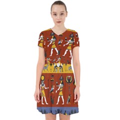 Ancient Egyptian Religion Seamless Pattern Adorable In Chiffon Dress by Hannah976