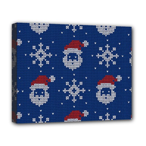 Santa Clauses Wallpaper Deluxe Canvas 20  X 16  (stretched) by artworkshop