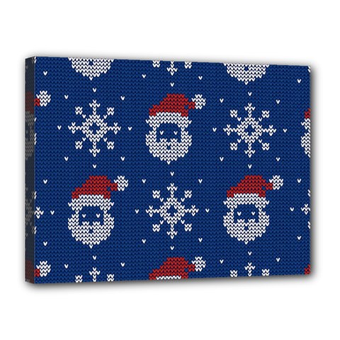 Santa Clauses Wallpaper Canvas 16  X 12  (stretched) by artworkshop