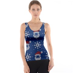 Santa Clauses Wallpaper Women s Basic Tank Top by artworkshop