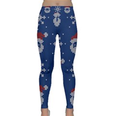 Santa Clauses Wallpaper Classic Yoga Leggings by artworkshop