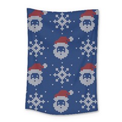 Santa Clauses Wallpaper Small Tapestry by artworkshop