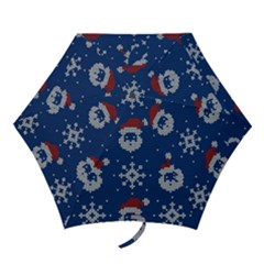 Santa Clauses Wallpaper Mini Folding Umbrellas by artworkshop