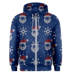 Santa Clauses Wallpaper Men s Zipper Hoodie by artworkshop