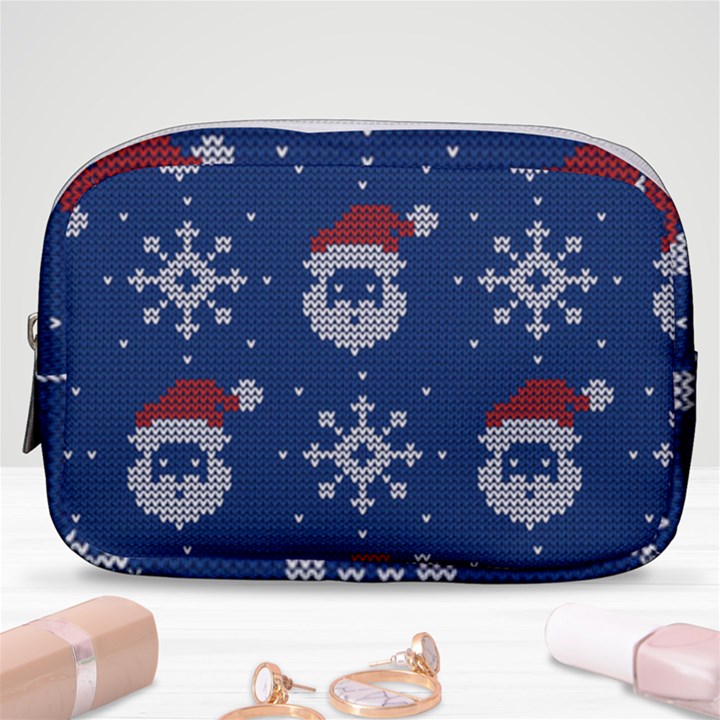 Santa Clauses Wallpaper Make Up Pouch (Small)