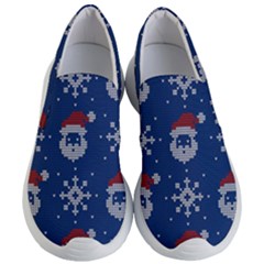 Santa Clauses Wallpaper Women s Lightweight Slip Ons by artworkshop