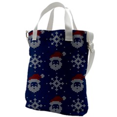 Santa Clauses Wallpaper Canvas Messenger Bag by artworkshop