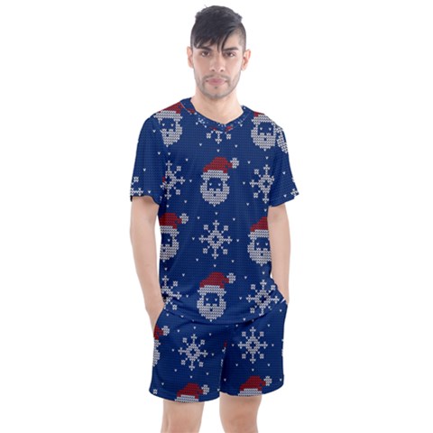 Santa Clauses Wallpaper Men s Mesh T-shirt And Shorts Set by artworkshop