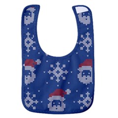 Santa Clauses Wallpaper Baby Bib by artworkshop