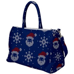 Santa Clauses Wallpaper Duffel Travel Bag by artworkshop