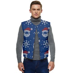 Santa Clauses Wallpaper Men s Button Up Puffer Vest	 by artworkshop