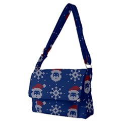 Santa Clauses Wallpaper Full Print Messenger Bag (m) by artworkshop