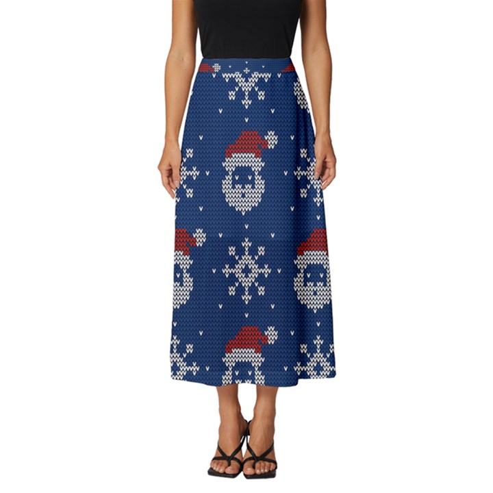 Santa Clauses Wallpaper Classic Midi Chiffon Skirt