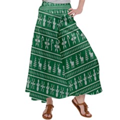 Wallpaper Ugly Sweater Backgrounds Christmas Women s Satin Palazzo Pants