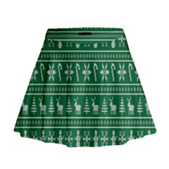 Wallpaper Ugly Sweater Backgrounds Christmas Mini Flare Skirt by artworkshop