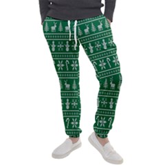 Wallpaper Ugly Sweater Backgrounds Christmas Men s Jogger Sweatpants by artworkshop