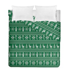 Wallpaper Ugly Sweater Backgrounds Christmas Duvet Cover Double Side (full/ Double Size) by artworkshop