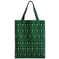 Wallpaper Ugly Sweater Backgrounds Christmas Zipper Classic Tote Bag by artworkshop