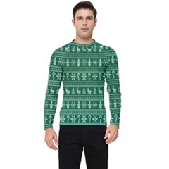 Wallpaper Ugly Sweater Backgrounds Christmas Men s Long Sleeve Rash Guard by artworkshop