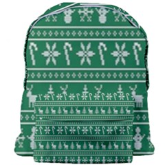 Wallpaper Ugly Sweater Backgrounds Christmas Giant Full Print Backpack by artworkshop