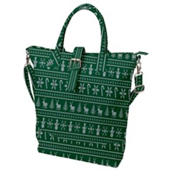 Wallpaper Ugly Sweater Backgrounds Christmas Buckle Top Tote Bag by artworkshop