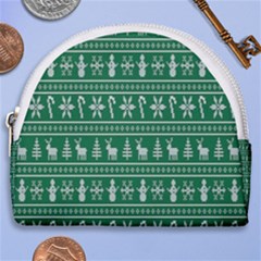 Wallpaper Ugly Sweater Backgrounds Christmas Horseshoe Style Canvas Pouch by artworkshop