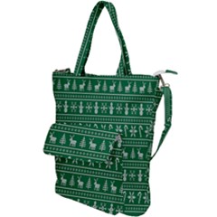 Wallpaper Ugly Sweater Backgrounds Christmas Shoulder Tote Bag by artworkshop