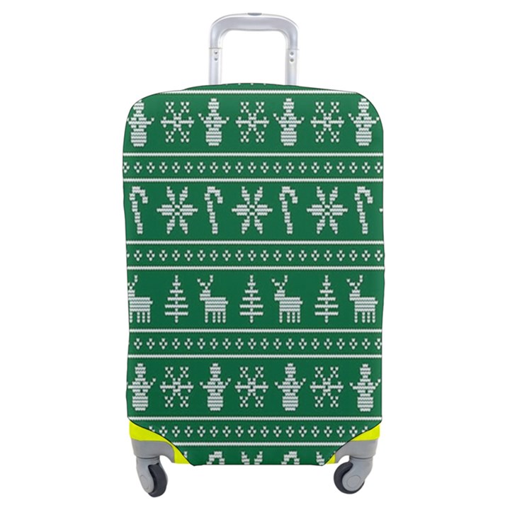 Wallpaper Ugly Sweater Backgrounds Christmas Luggage Cover (Medium)