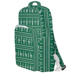 Wallpaper Ugly Sweater Backgrounds Christmas Double Compartment Backpack by artworkshop