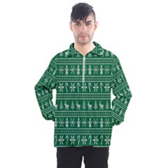 Wallpaper Ugly Sweater Backgrounds Christmas Men s Half Zip Pullover by artworkshop