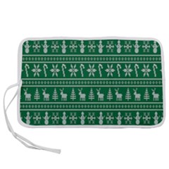 Wallpaper Ugly Sweater Backgrounds Christmas Pen Storage Case (s) by artworkshop