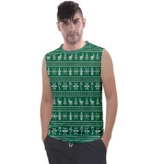 Wallpaper Ugly Sweater Backgrounds Christmas Men s Regular Tank Top by artworkshop