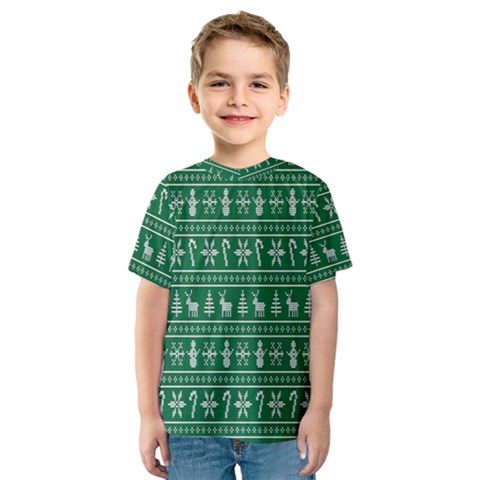 Wallpaper Ugly Sweater Backgrounds Christmas Kids  Sport Mesh T-shirt by artworkshop