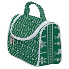 Wallpaper Ugly Sweater Backgrounds Christmas Satchel Handbag by artworkshop