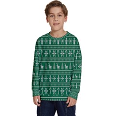 Wallpaper Ugly Sweater Backgrounds Christmas Kids  Crewneck Sweatshirt by artworkshop