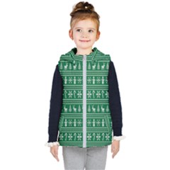 Wallpaper Ugly Sweater Backgrounds Christmas Kids  Hooded Puffer Vest by artworkshop