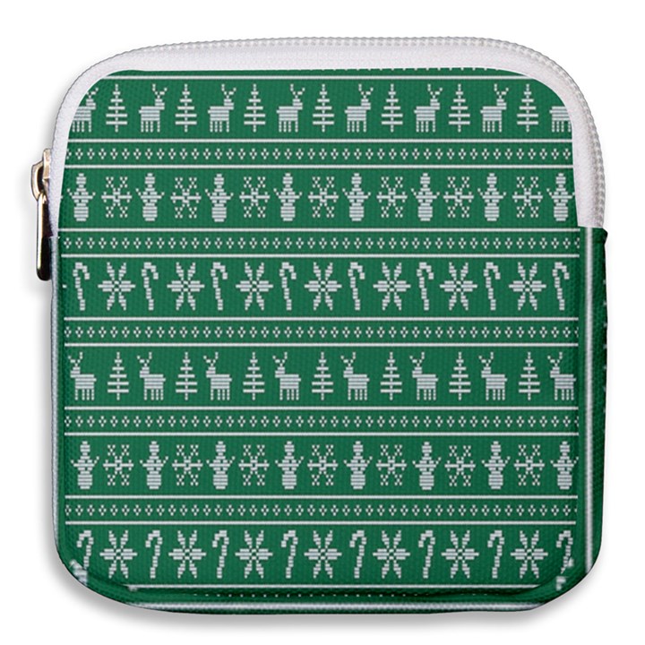 Wallpaper Ugly Sweater Backgrounds Christmas Mini Square Pouch