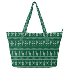 Wallpaper Ugly Sweater Backgrounds Christmas Full Print Shoulder Bag by artworkshop