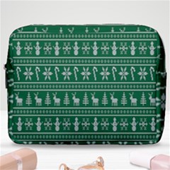 Wallpaper Ugly Sweater Backgrounds Christmas Make Up Pouch (large) by artworkshop