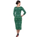 Wallpaper Ugly Sweater Backgrounds Christmas Quarter Sleeve Midi Velour Bodycon Dress View2