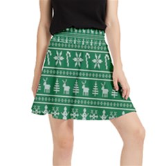 Wallpaper Ugly Sweater Backgrounds Christmas Waistband Skirt by artworkshop